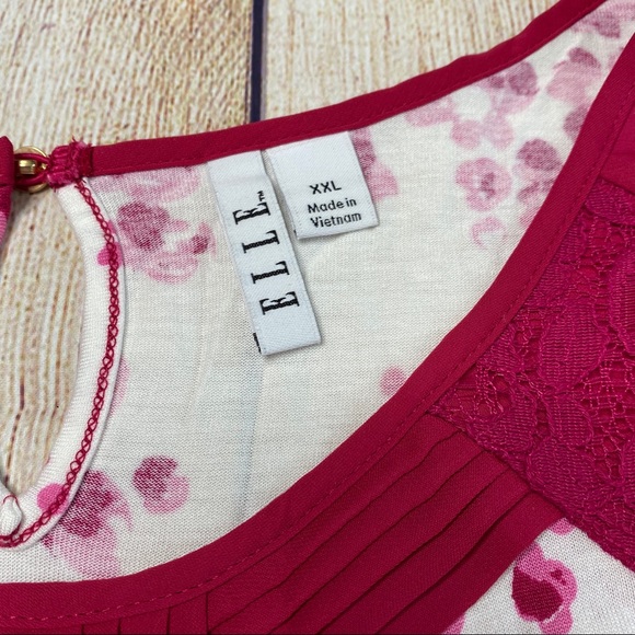 ELLE Pink Sweater & Sleeveless Floral Top Set XXL - Picture 7 of 8